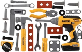 Комплект инструменти с акумулаторна бормашина 3xAAA