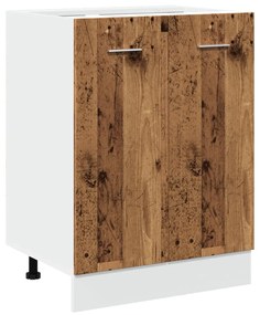 856074 vidaXL Долен шкаф, Lyon старо дърво, 60x46x81,5 см, инженерно дърво