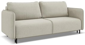 Бежов разтегателен диван с място за съхранение 226 cm Luana – Makamii