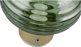 Зелена стъклена LED стенна лампа с USB ø 15,5 cm Earl – Reality