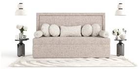 Светлокафяво тапицирано единично легло 100x200 cm Scala – Maison de Rêve