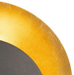 Стенна лампа в стил арт деко черна със злато - Emilienne