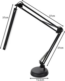 Регулируема USB LED настолна лампа Izoxis – 3 цвята и 10 нива на яркост – скоба или стойка – за учене, работа и четене