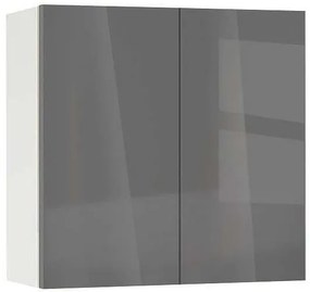 Горен шкаф МДФ Глосмакс 80 (80см) Бял