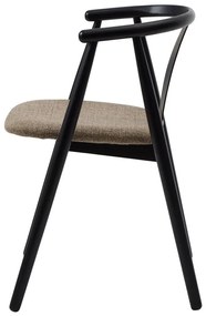 Трапезен стол в черен и бежов цвят Relate – Unique Furniture