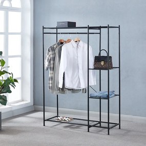 Модерен стелаж, закачалка за дрехи с рафтове