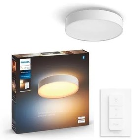 Philips - LED плафон Hue ENRAVE M LED/19,2W/230V, бял, с функция за димиране + дистанционно управление
