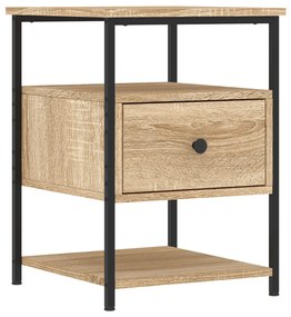 826025 vidaXL Нощно шкафче, дъб сонома, инженерно дърво 40x42x56 см