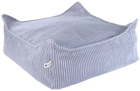 Син детски пуф от рипсено кадифе Square – Wigiwama