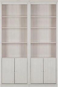 Бяла библиотека от масивен бор 148x223 cm Anita – Støraa