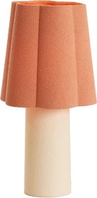 Настолна лампа в цвят сьомга/кремава с текстилен абажур (височина 50 cm) Musaby – Light &amp; Living