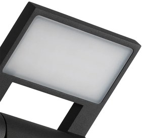 Външна стенна лампа антрацит с LED IP54 с датчик за движение - Zane