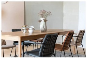 Сгъваема маса за хранене с дъбов плот 90x180 cm Glimps - Zuiver