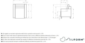 Тъмносиньо кресло от рипсено кадифе Lofty Lilly – Miuform