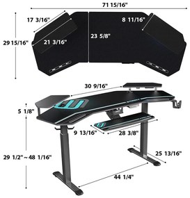 Игрално бюро - Eureka Ergonomic® ERK-ES71-B