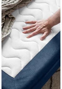 Тъмносин кадифен разтегателен диван 225 cm Charming Charlie – Miuform