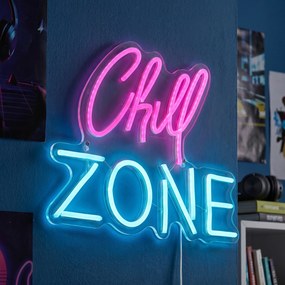 Неонов стенен светилник розов със син LED - Chill Zone