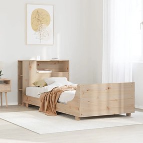 3323674 vidaXL Рамка за легло без матрак, 75x190 см, масивна чамова дървесина