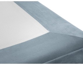 Светлосиньо кадифено единично легло , 90 x 200 cm Lia - Milo Casa
