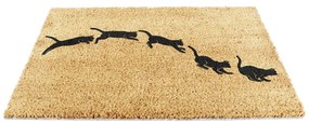 Изтривалка от кокосови влакна 40x60 cm Jumping Cats – Artsy Doormats