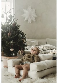 Детски сгъваем фотьойл с табуретка Dark Grey Mini Cube - Karup Design