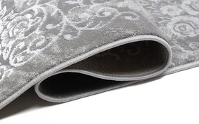 Интериорен килим с модерен дизайн в бяло и сиво с шарка Ширина: 120 см | Дължина: 170 см
