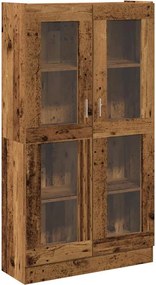 3318718 vidaXL Висок шкаф, старо дърво, 82,5x30,5x150 см, инженерно дърво