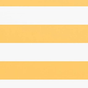 Балконски параван, бяло и жълто, 120x400 см, оксфорд плат