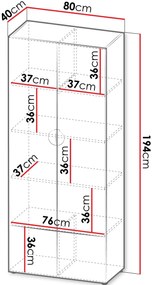 Гардероб Melo 2-врати