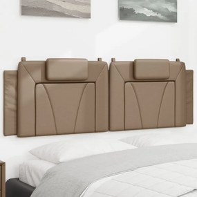 374801 vidaXL Мека табла за легло Viana, капучино, 160 см, изкуствена кожа