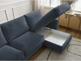 Тъмносин ъглов диван Cocoone – Bobochic Paris