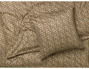 Чаршаф за единично легло от памучен сатен в цвят горчица 140x200 cm Pleasantly - JUNA