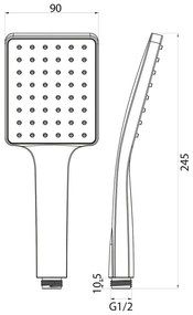 Матово черна пластмасова душ глава – Sapho