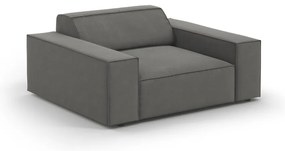 Сиво кадифено кресло Jodie – Micadoni Home