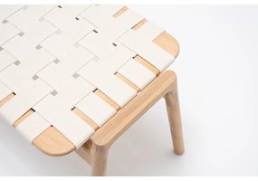 Пейка в бял/естествен цвят Klupa - Gazzda