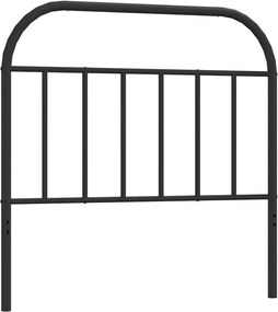 353664 vidaXL Метална резервна табла за легло, черна, 100 см