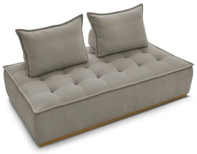 Кафяво-сив диван от прежда с примки от букле 175 cm Elisa – Bobochic Paris