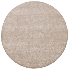 Модерен кръгъл килим в бежово 133X133