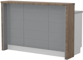 Островна кухненска пейка Hudson-Length: 150 cm.-Gray-Carini Wallnut