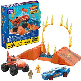 Строителен комплект Hot Wheels Mega Construx - Smash & Crash Shark Race 245 Части