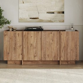 Скрин от декор от бор с отвор за кабели в естествен цвят 180x80x45 cm Dorma – Kalune Design