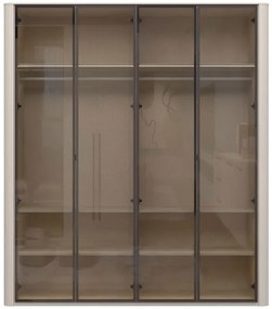 Гардероб Dutchess четирикрил стъкло