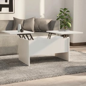 809728 vidaXL Маса за кафе, бяла, 80x50x42,5 см, инженерно дърво