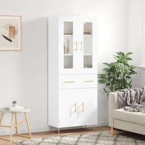 Sonata H Висок шкаф, бял, 69,5x34x180 см, инженерно дърво