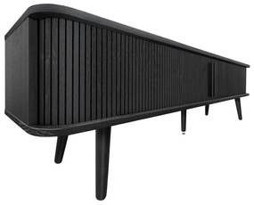 Черна маса за телевизор от декор от дъб 178x50x40 cm Rove – Woodman