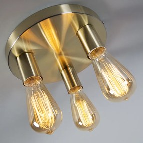 Таванна лампа Art Deco златиста кръгла - Facil 3