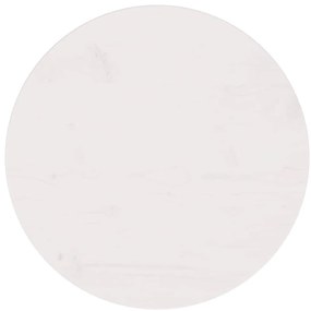 813653 vidaXL Плот за маса, бял, Ø50x2,5 см, бор масив
