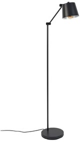 Черна подова лампа с метален абажур (височина 135 cm) Hajo – White Label