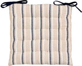 Възглавница за стол atmosphera Groove, Райе, Син, 38×38 cm