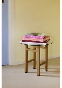 Кръгла странична масичка със стъклен плот ø 40 cm Elevate – Hübsch